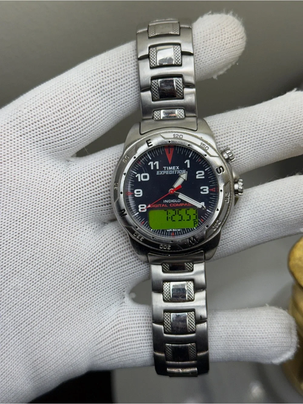 Timex Expedition Men's Stainless Steel Analog-Digital Watch rare find